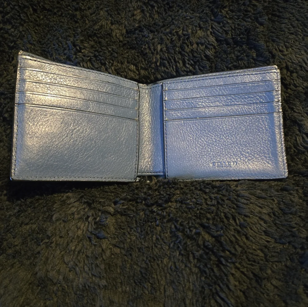 Coach Blue Leather Men's Wallet